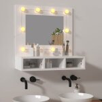 Vidaxl armoire  miroir avec led armoire murale armoire de salle de bain meuble de rangement armoire ...