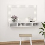 Vidaxl armoire  miroir avec led armoire murale armoire de salle de bain meuble de rangement armoire ...