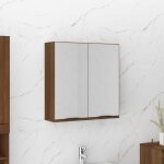 Vidaxl armoire à miroir de salle de bain chêne marron 64x20x67 cm 817068 Vidaxl armoire à miroir de salle de bain chêne marron 64x20x67 cm 817068