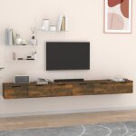 Vidaxl armoires murales 2pcs chêne fumé 102x30x20 cm bois d'ingénierie 3115905 Vidaxl armoires murales 2pcs chêne fumé 102x30x20 cm bois d'ingénierie 3115905