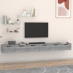 Vidaxl armoires murales 2pcs sonoma gris 102x30x20cm bois d'ingnierie 3115906