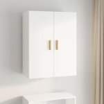 Vidaxl armoire murale suspendue blanc 69, 5x34x90 cm 812258