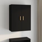 Vidaxl armoire murale suspendue noir 69, 5x34x90 cm 812259