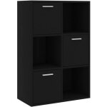 Vidaxl armoire de rangement noir 60x29, 5x90 cm agglomr