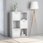 Vidaxl armoire de rangement blanc brillant 60x29, 5x90 cm agglomr