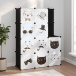 Vidaxl armoire de rangement pour enfants avec 10 cubes noir pp 340582