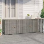 Vidaxl armoire de rangement jardin gris 198x55, 5x80 cm résine tressée 319871 Vidaxl armoire de rangement jardin gris 198x55, 5x80 cm résine tressée 319871