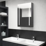 Vidaxl armoire de salle de bain  miroir led meuble de rangement mural armoire  pharmacie maison intrieur ...