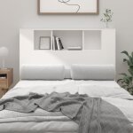 Vidaxl armoire de tte de lit blanc 120x18, 5x104, 5 cm 811916