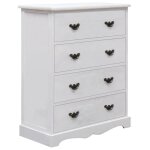 Vidaxl armoire  tiroirs blanc 60 x 30 x 75 cm bois