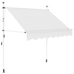 Auvent rtractable - vidaxl - 150 cm - crme - manuel - rsistant aux uv et intempries