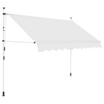 Auvent rtractable - vidaxl - 250 cm - crme - manuel - rsistant aux intempries