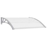 Auvent de porte - vidaxl - 120x80 cm - gris et transparent - polycarbonate - anti - corrosion