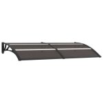 Auvent de porte - vidaxl - 200x80 cm - noir - polycarbonate - anti - corrosion Auvent de porte - vidaxl - 200x80 cm - noir - polycarbonate - anti - corrosion