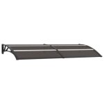 Auvent de porte - vidaxl - 240x80 cm - noir - polycarbonate - anti - corrosion