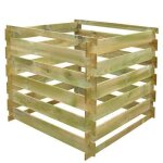 Bac  compost - vidaxl - carr bois - 054 m - vert - facile  assembler