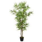 Vidaxl bambou artificiel 828 feuilles 150 cm vert 358969