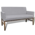 Vidaxl banc avec coussin rembourré tissu hévéa gris clair Vidaxl banc avec coussin rembourré tissu hévéa gris clair