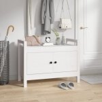 Vidaxl banc d'entrée blanc 80x40x60 cm bois de pin massif 821780 Vidaxl banc d'entrée blanc 80x40x60 cm bois de pin massif 821780