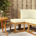 Vidaxl banc de jardin bois dacacia massif naturel canap� de balcon ext�rieur canap� de jardin moderne900658 ...