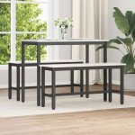 Vidaxl banc de salle � manger blanc 100 x 325 x 49 cm - pin massif & structure acier