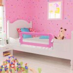 Vidaxl barrire de scurit de lit d'enfant rose 120x42 cm polyester 10170