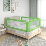 Vidaxl barrire de scurit de lit d'enfant vert 200x25 cm tissu 10197