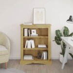 Vidaxl pin bibliothque  3 niveaux etagre  livres meuble de rangement bureau salon salle de sjour ...