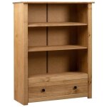 Vidaxl bibliothque 80x35x110 cm bois de pin massif assortiment panama