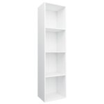 Vidaxl bibliothque / meuble tv blanc 36 x 30 x 143 cm agglomr
