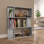 Vidaxl bibliothque / sparateur de pice gris bton 80x24x96 cm