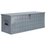 Bote en aluminium - vidaxl - 1105 x 385 x 40 cm - argent - rsistante  la rouille - 1 compartiment ...