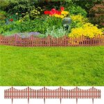 Vidaxl bordures de pelouse 17 pcs 10 m marron 41228