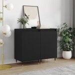 Vidaxl buffets 2 pcs noir 40x35x70 cm bois d?ingnierie 831039