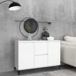 Vidaxl buffet blanc 104x35x70 cm bois d'ingnierie 806112