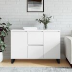 Vidaxl buffet blanc 104x35x70 cm bois d'ingnierie 827212