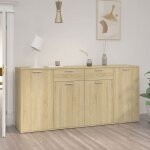 Vidaxl buffet chne sonoma 160x36x75 cm bois dingnierie 3074930