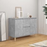 Vidaxl buffet gris bton 101x35x70 cm bois d'ingnierie 806107