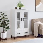 Vidaxl buffet haut blanc brillant 69, 5x31x115 cm bois d'ingnierie 828302