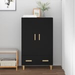 Vidaxl buffet haut noir 70x31x115 cm bois d'ingénierie 812565 Vidaxl buffet haut noir 70x31x115 cm bois d'ingénierie 812565