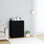 Vidaxl buffet noir 60x35x76 cm bois d'ingénierie Vidaxl buffet noir 60x35x76 cm bois d'ingénierie