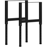 Vidaxl cadres d'établi réglables 2 pcs métal 55x(69 - 95, 5) cm noir Vidaxl cadres d'établi réglables 2 pcs métal 55x(69 - 95, 5) cm noir