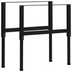 Cadres d'établi - vidaxl - réglables - métal - 85x(69 - 95, 5) cm - noir Cadres d'établi - vidaxl - réglables - métal - 85x(69 - 95, 5) cm - noir