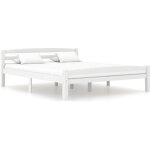 Vidaxl cadre de lit blanc bois de pin massif 160x200 cm