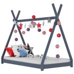 Vidaxl cadre de lit d'enfant lit cabane d'enfant structure de lit pour enfants maison chambre d'enfant ...