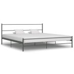 Vidaxl cadre de lit gris mtal 180 x 200 cm