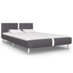 Vidaxl cadre de lit gris similicuir 140 x 200 cm Vidaxl cadre de lit gris similicuir 140 x 200 cm