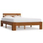 Vidaxl cadre de lit marron miel bois de pin massif 120 x 200 cm