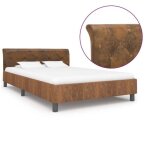 Vidaxl cadre de lit marron similicuir daim 120 x 200 cm Vidaxl cadre de lit marron similicuir daim 120 x 200 cm