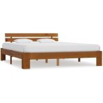 Vidaxl cadre de lit avec tte de lit marron miel bois de pin massif 283182